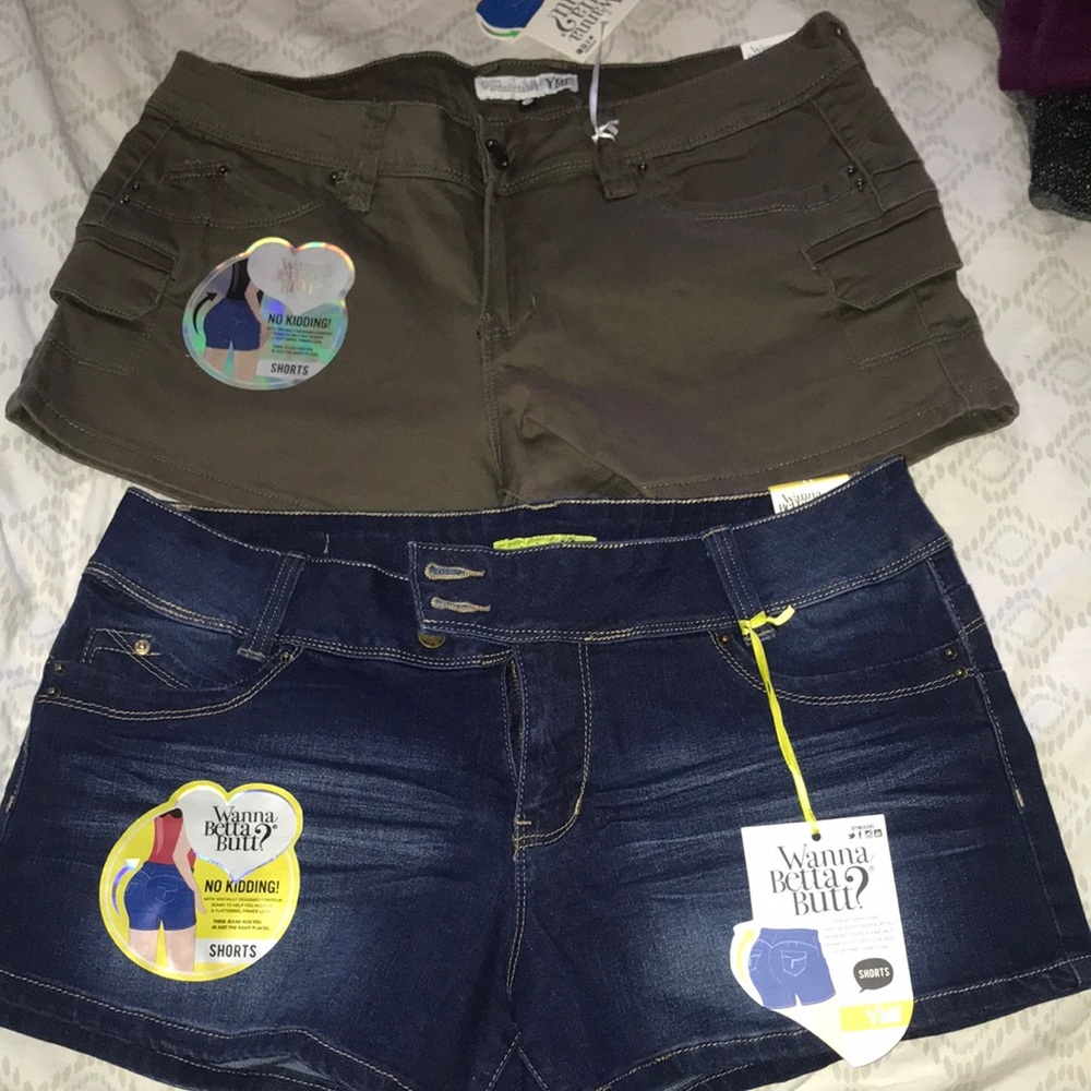 Brand New with Tags YMI. Pack of 2 Shortie shorts.